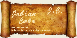 Jablan Cabo vizit kartica